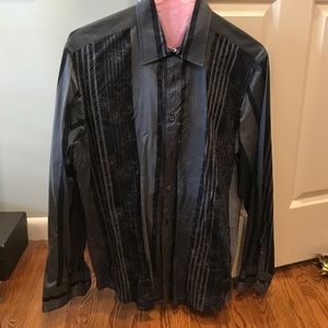 Bugatchi size large men's button down shirt